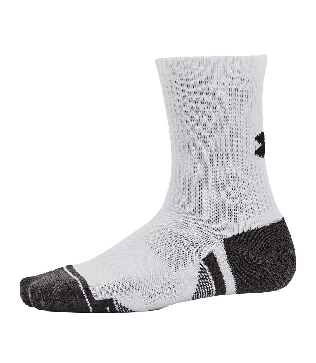 Pack Of 3  Unisex Adult Logo Crew Socks  White Under Armour-3