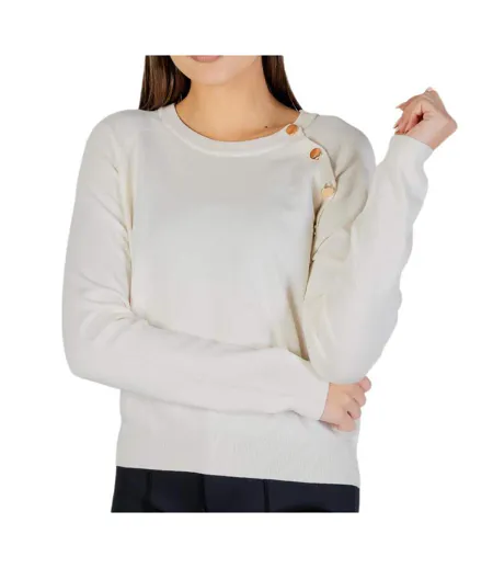Pull beige femme morgan boutons