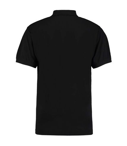 Workwear mens short sleeve polo shirt black Kustom Kit