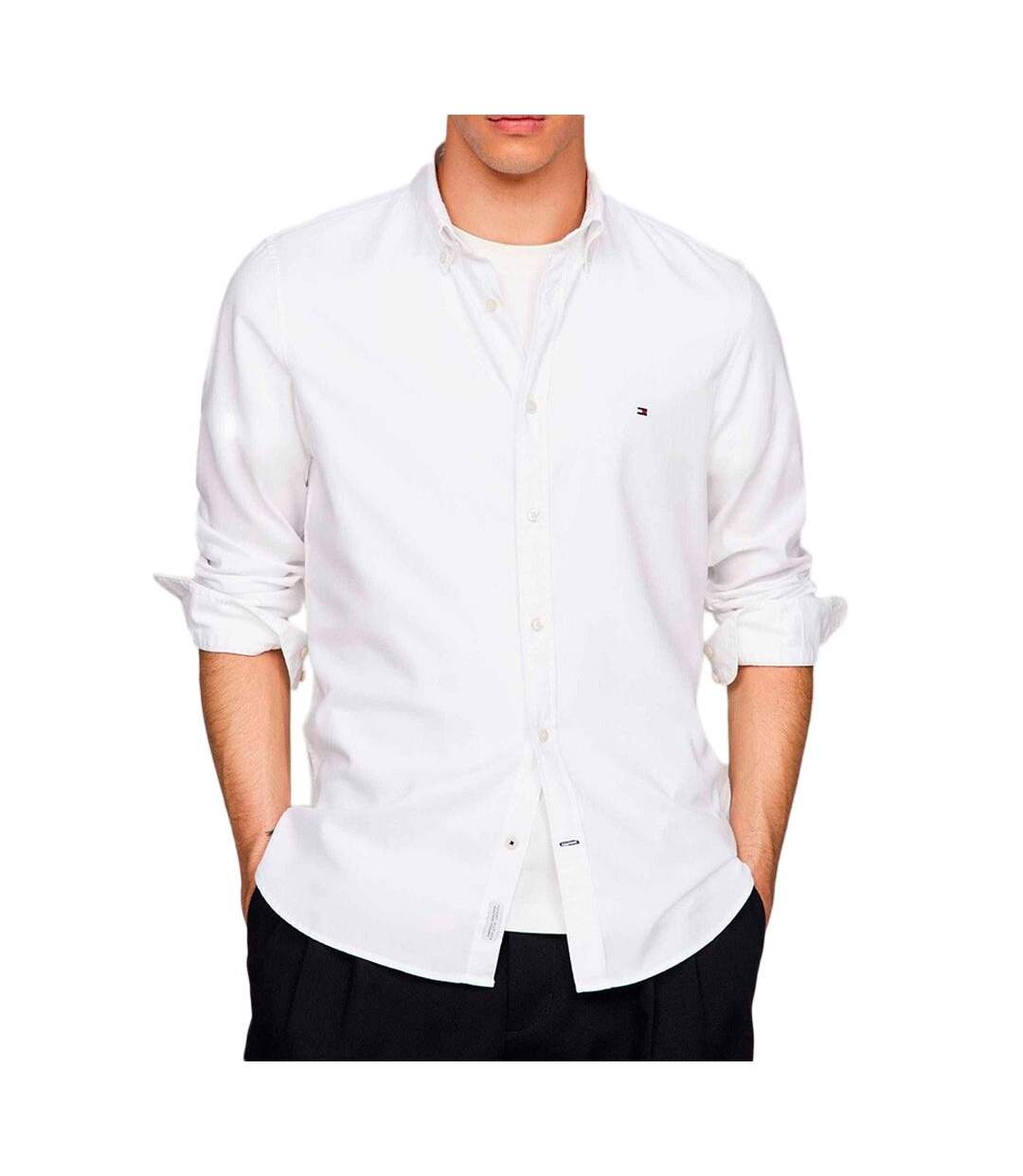 Chemise Blanche Homme Tommy Hilfiger Dobby - XS-1