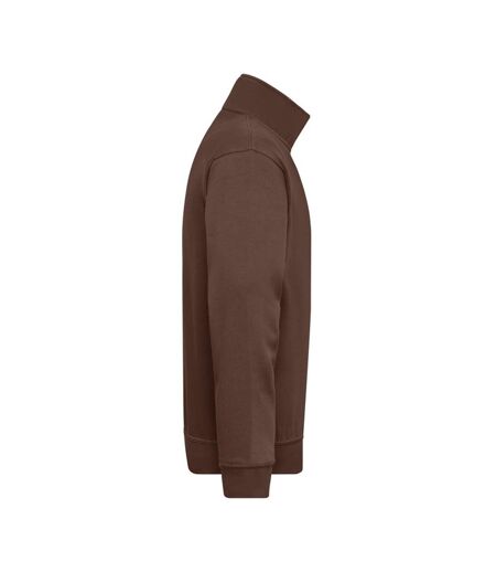 Sweat Workwear Homme Marron James And Nicholson