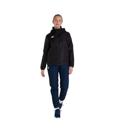 Womens/ladies Club Vaposhield Full Zip Waterproof Jacket Black Canterbury