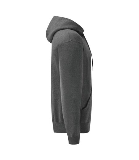 Sweat À Capuche Classic Adulte Gris Foncé Chiné Fruit Of The Loom
