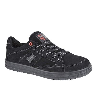 Grafters Mens Skate Type Toe Cap Safety Sneakers (Black) - UTDF1234