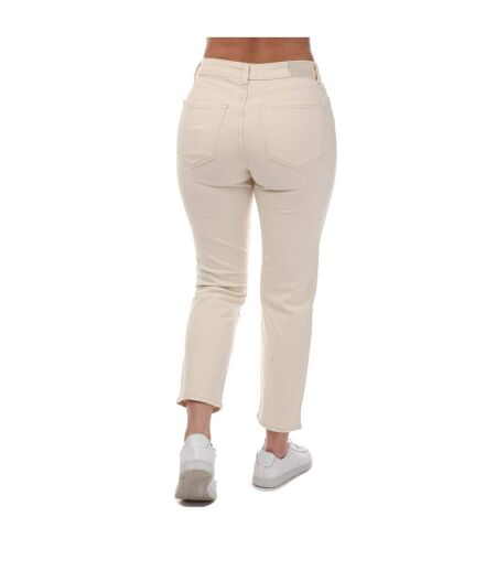 Womens/ladies Emily High Waist Straight Jeans White Only