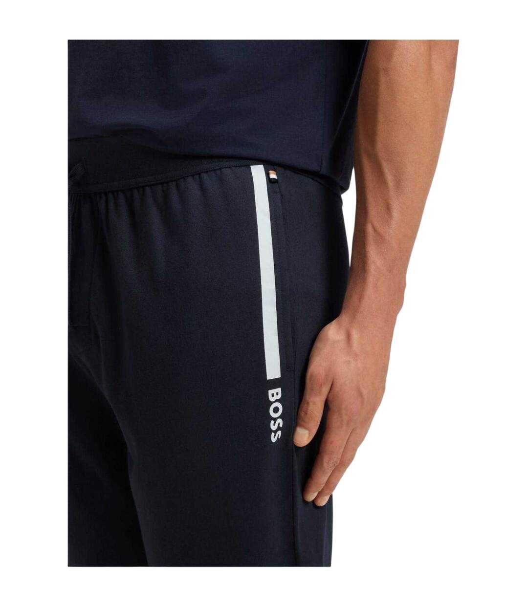 Pantalon De Jogging Motif/style Logo Latéral Homme Bleu Foncé Boss-4