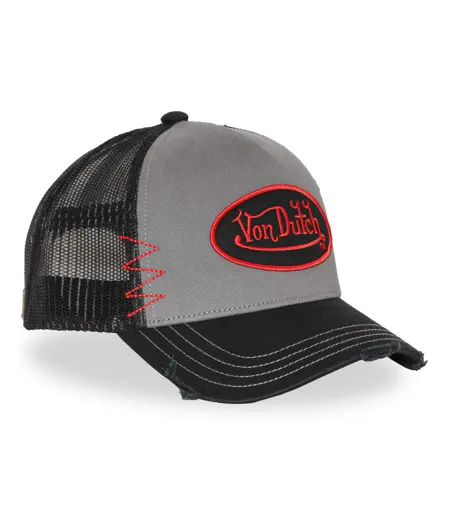 Casquette trucker avec filet effet usé avec filet et patch Used17 Vondutch