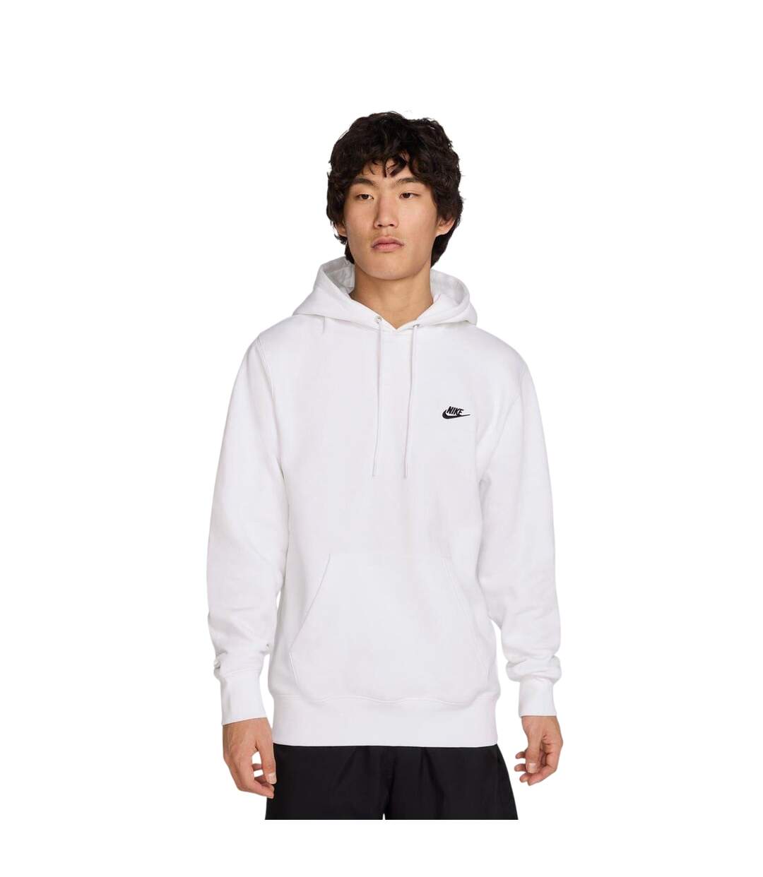 Sweat À Capuche Club Homme Blanc Noir Nike-1