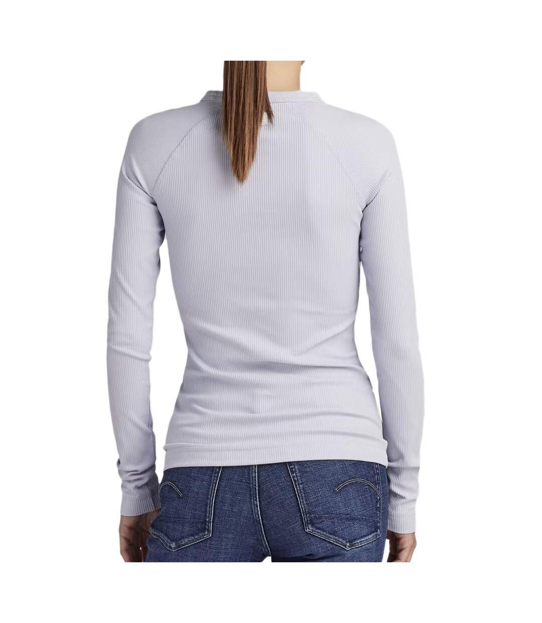 T-shirt manches longues mauve g-star femme d23343-2