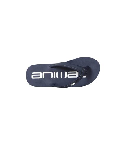 Womens/ladies swish recycled flip flops blue Animal