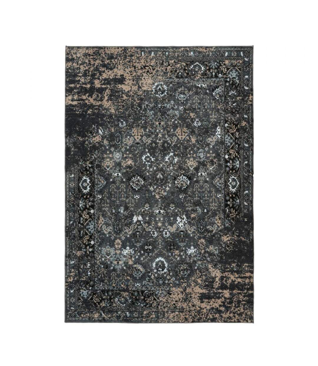 Tapis salon et chambre tissé en PET motif rétro-vintage RCL 6-1