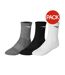 Lot De 3  Chaussettes Entraînement Adulte Gris Noir Blanc Mizuno-1