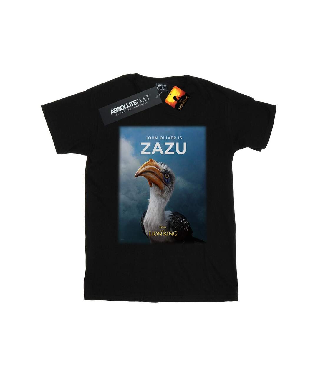 Disney Womens/Ladies The Lion King Movie Zazu Poster Cotton Boyfriend T-Shirt (Noir) - UTBI29348-1