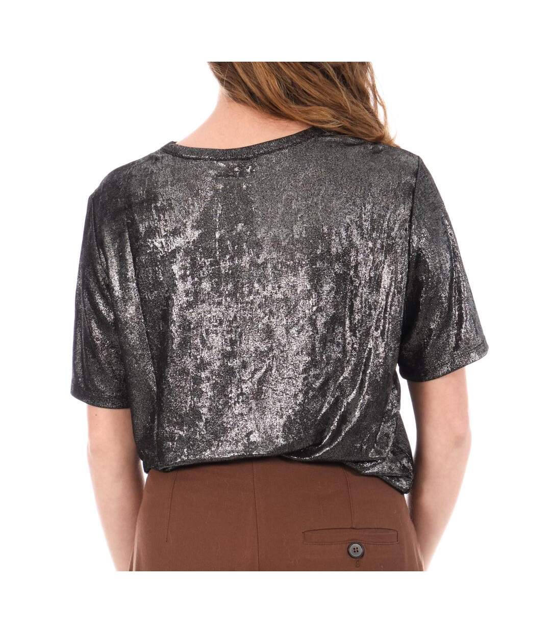 T-Shirt noir femme jdy panther-2