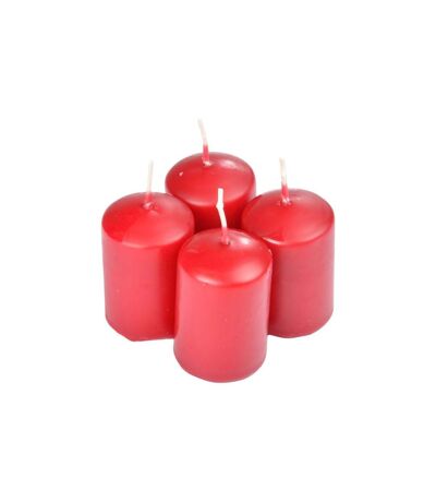 Lot de 4 Bougies Parfumées Essentiel 6cm Fruits Rouges