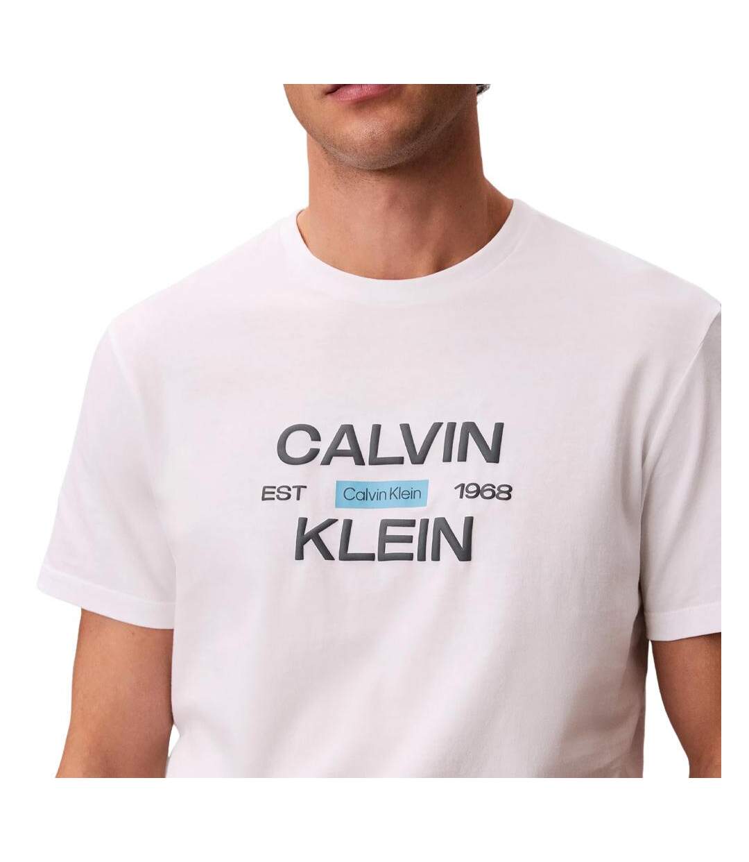 T-Shirt blanc homme calvin klein jeans calvinklei-2