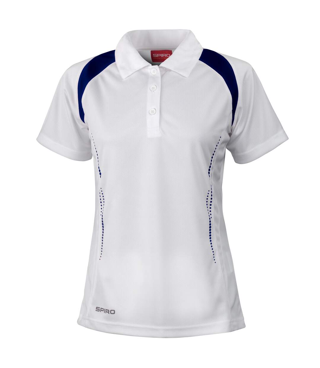 Polo sport femme blanc/bleu marine Spiro