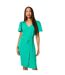 Womens/ladies belt flute midi dress green Principles-1