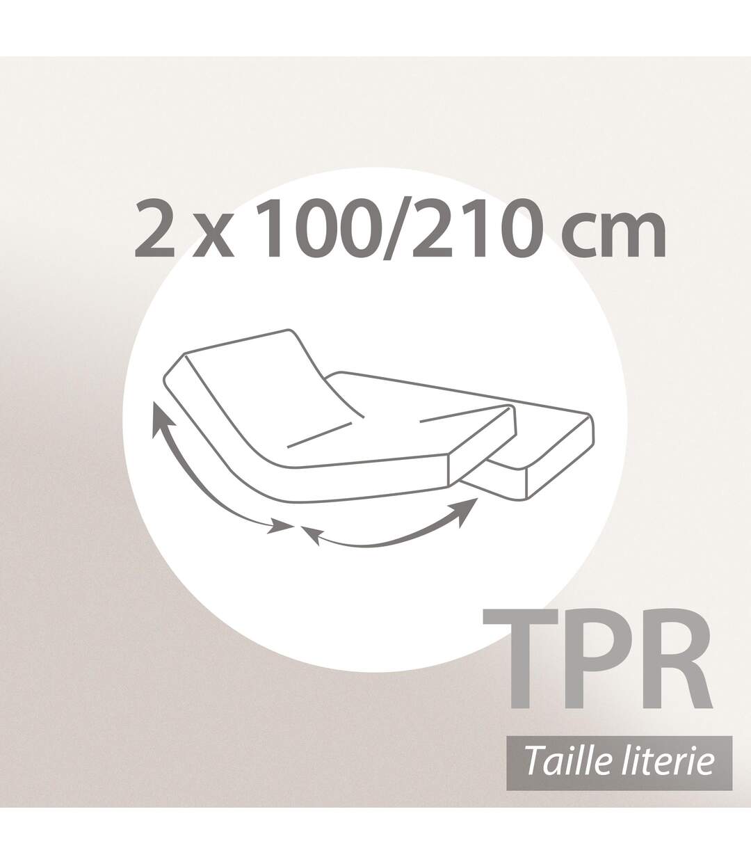 Drap housse relaxation uni coton ALTO - TPR Tête et pied relevable-5