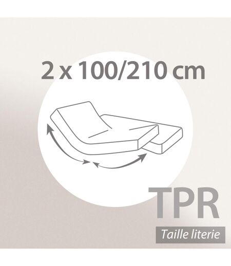 Drap housse relaxation uni coton ALTO - TPR Tête et pied relevable