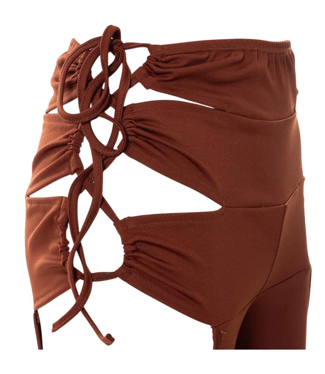 Pantalon Motif/style Découpé Femme Marron Missy Empire-4