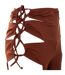 Pantalon Motif/style Découpé Femme Marron Missy Empire-4