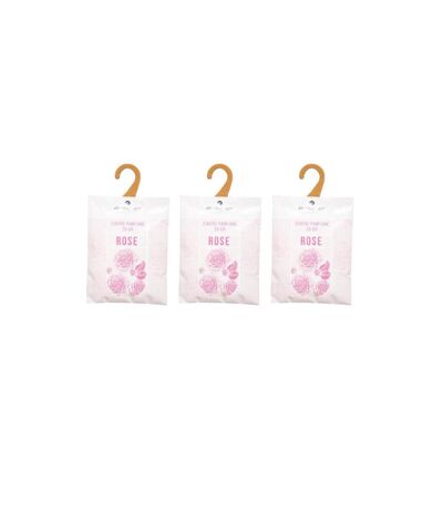 Lot de 3 Cintres Parfumés Accro 14cm Rose