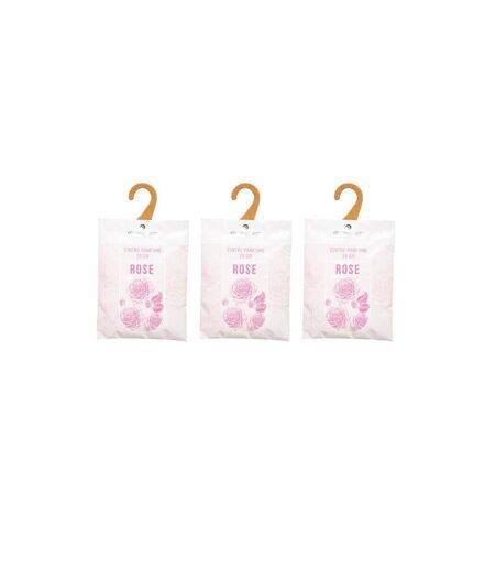 Lot de 3 Cintres Parfumés Accro 14cm Rose