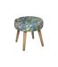 Tabouret Imprimé en Velours Sango 40cm Vert-1