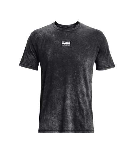 Mens Elevated Core Washed T-shirt Black Under Armour
