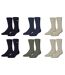 Lot de 6 paires de chaussettes de ville homme unies modèle B Serge Blanco-1