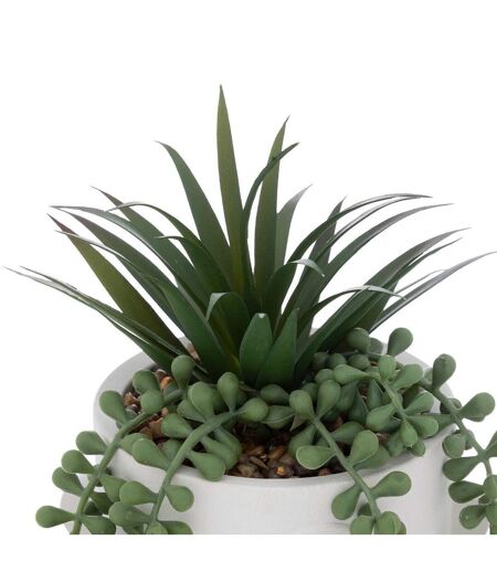 Plante Artificielle en Pot Visage 25cm Blanc