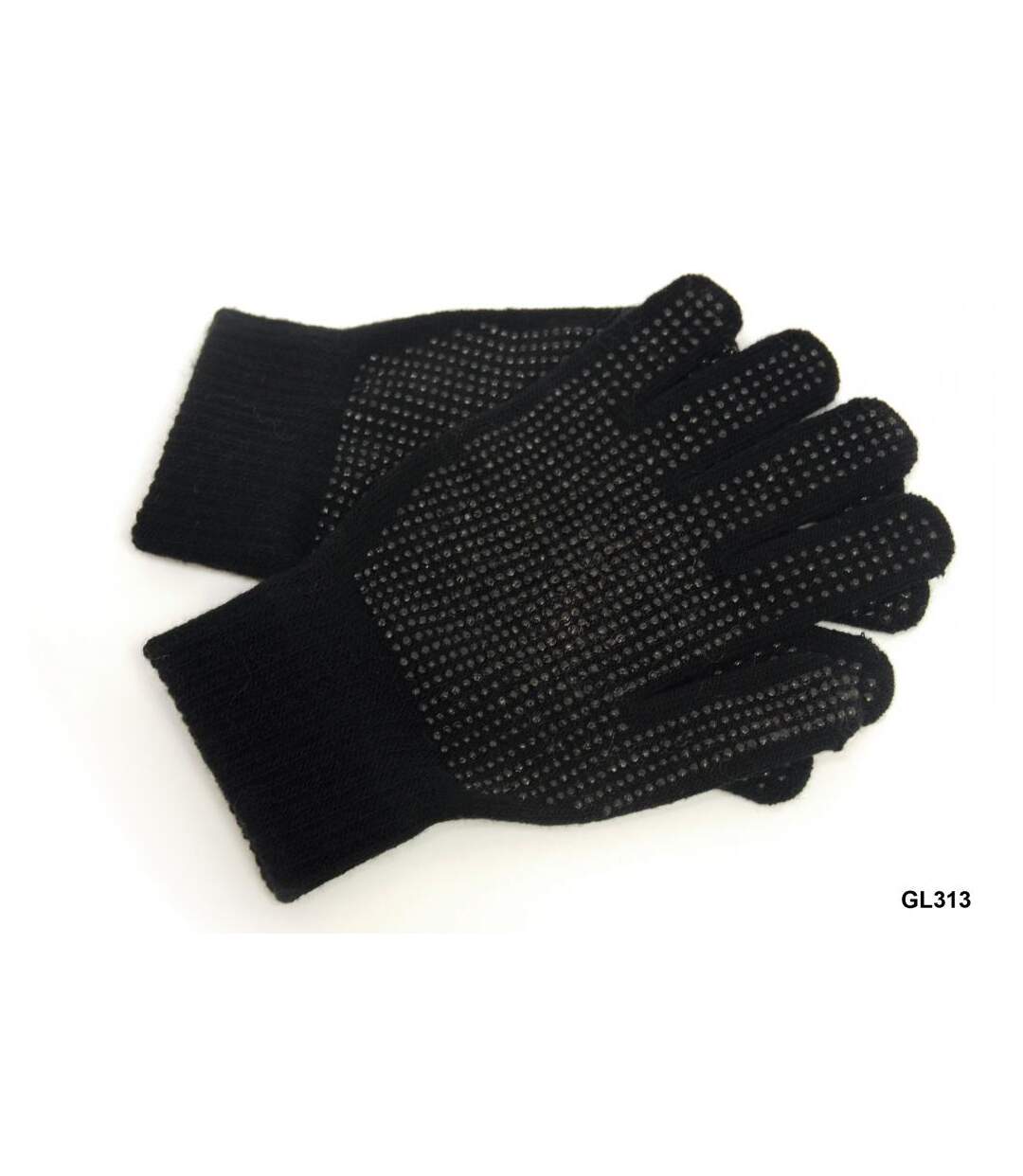 Gants antidérapants adulte taille unique noir RJM