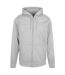 Mens Basic Full Zip Hoodie Gris Chiné Build Your Brand-1