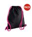 Bagbase Icon Drawstring Bag/Gymsac (Pack of 2) (Black/Fuchsia) (One Size) - UTBC4344-1