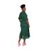 Robe Mi-longue Manches ¾ Femme Émeraude Maya Deluxe-2