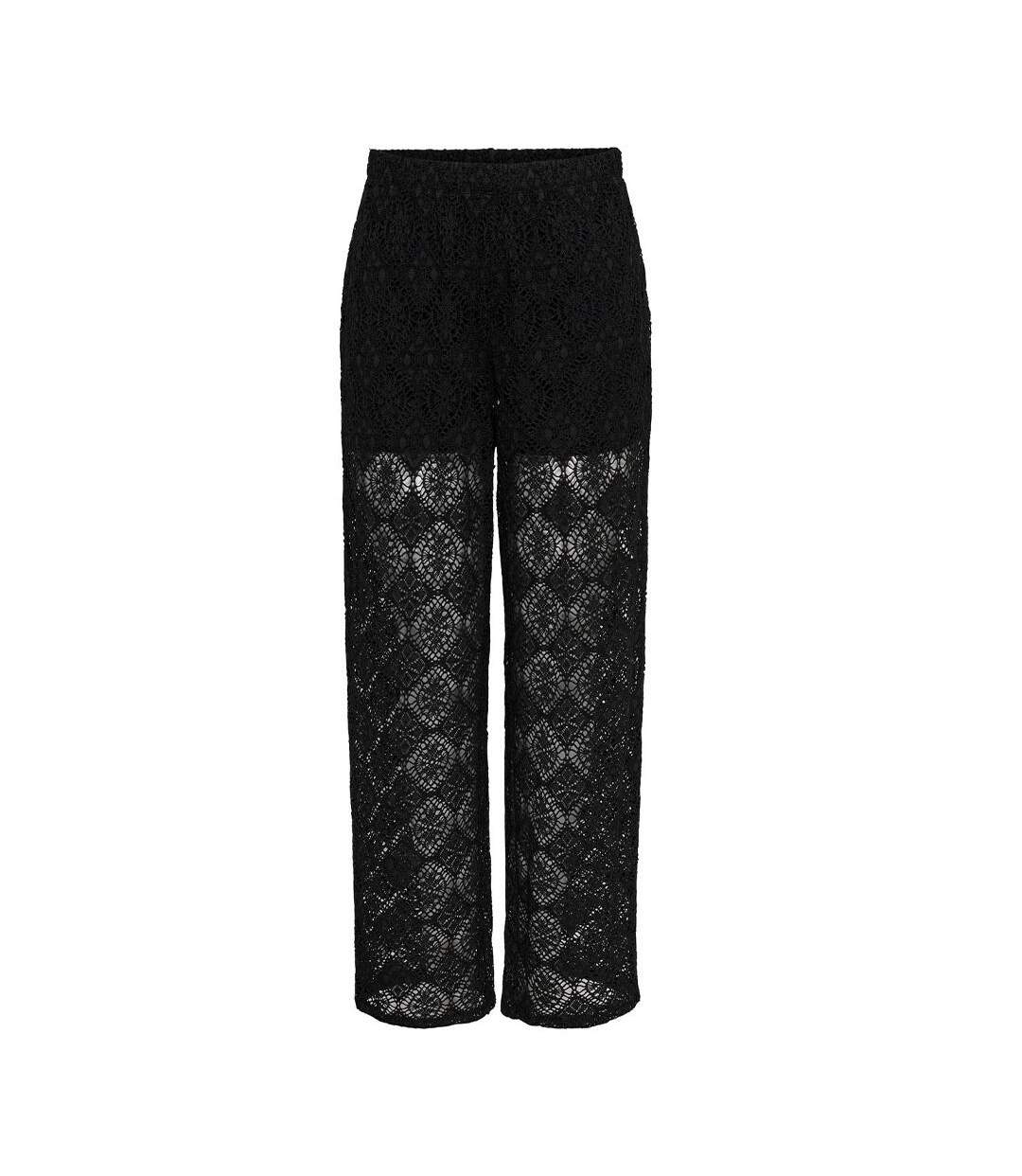 Pantalon fluide noir femme jdy eva-3