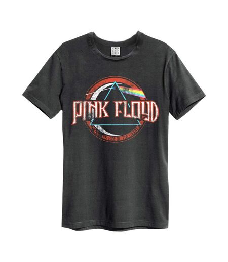 Mens On The Run Pink Floyd T-shirt Charcoal Red Amplified