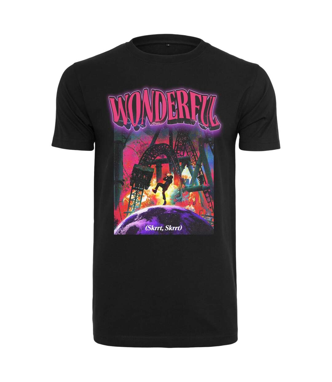 T-shirt Wonderful Homme Noir Mister Tee-2