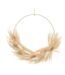 Couronne de Fleurs Séchées Murale 34cm Beige-1