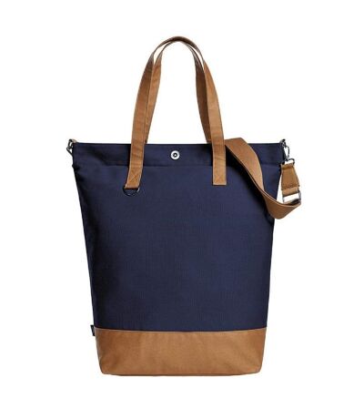 Sac shopping - sac de plage - 1816519 - bleu marine et brun