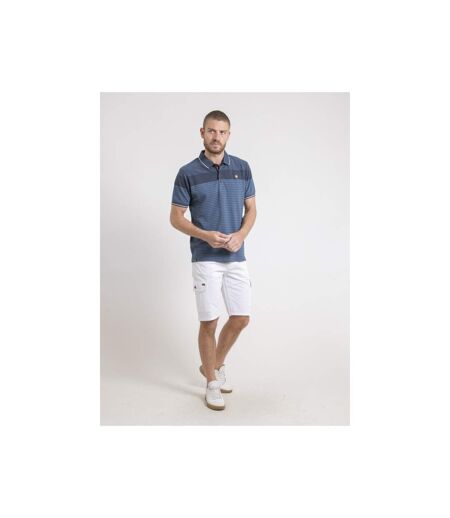 Polo manches courtes pur coton rayé PIWENING