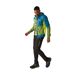 Mens Cadford Vi Marl Hooded Fleece Jacket Piquant Green Moroccan Blue Regatta-1