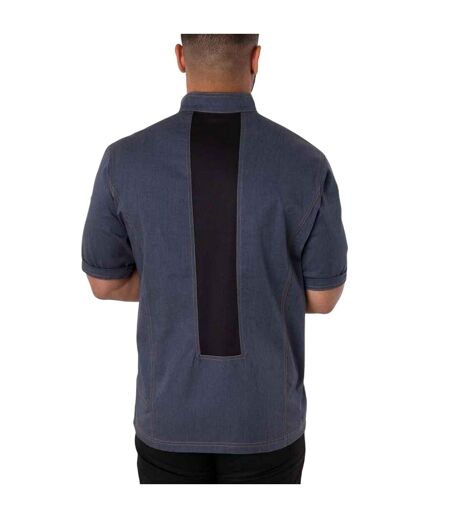 Womens/ladies Asymmetric Chef Jacket Indigo Le Chef