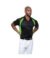 Gamegear® Mens Cooltex® Riviera Polo Shirt / Mens Sportswear (Black/Flourescent Lime) - UTBC434
