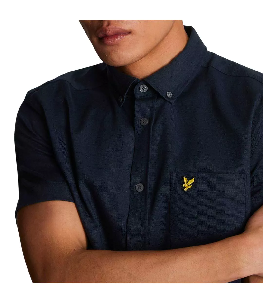 Chemise Manches Courtes Homme Bleu Marine Lyle & Scott-4