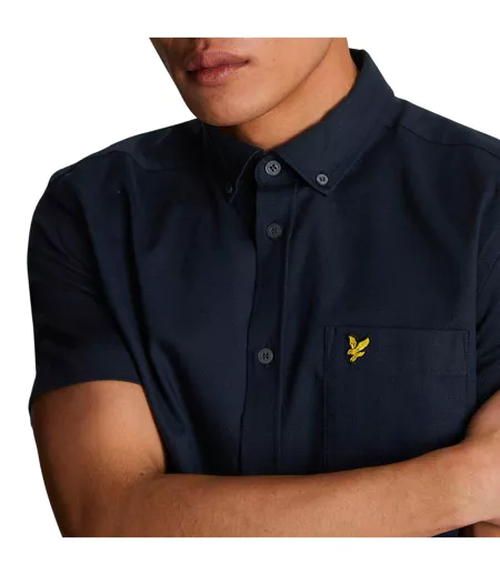 Chemise Manches Courtes Homme Bleu Marine Lyle & Scott