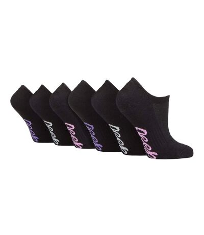 Ladies 6 Pack Bamboo No Show Socks | Invisible Socks with Heel Grip
