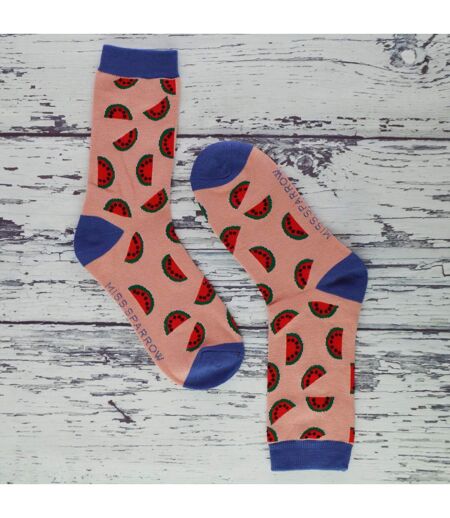 Miss Sparrow - Chaussettes Fruits Bambou Femme | Fantaisie Chaussettes Rigolotes