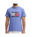 T-shirt bleu homme tommy hilfiger flag-1